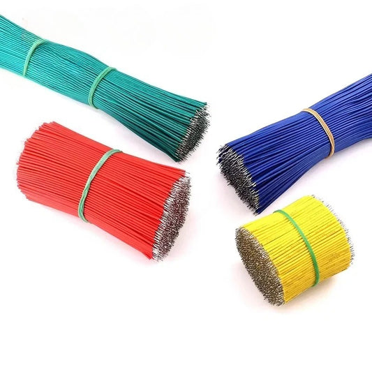 100/50Pcs Double Head Tin-Plated PCB Bread Board Jumper Cable Wire Connector Wire 24AWG 5/10/15/20/30cm Electronic  Wire Conductor Wire