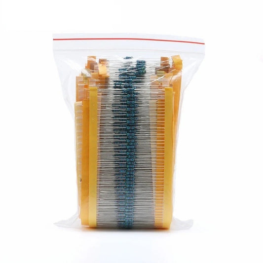 600Pcs 300Pcs 1/4W Metal Film Resistor Assorted Kit Set 1% 100R 1K 47K 10K 100K 4K7 Ohm