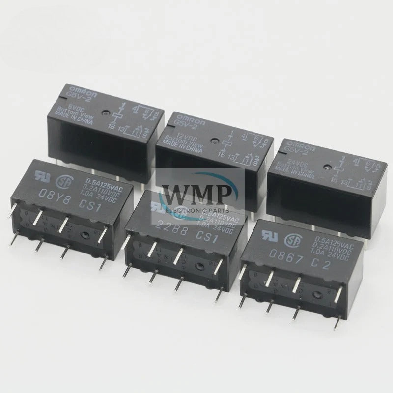 Original Relay G5V-2-5VDC G5V-2-12VDC G5V-2-24VDC G5V-2-H1-12VDC G5V-2-H1-24VDC New