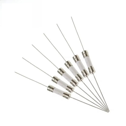 10PCS 5*20mm 6*30mm Ceramic Fuse With pin 1A 2A 3.15A 5A 6.3A 8A 10A 12A 15A 20A 25A 30A 250V Ceramic Fuse