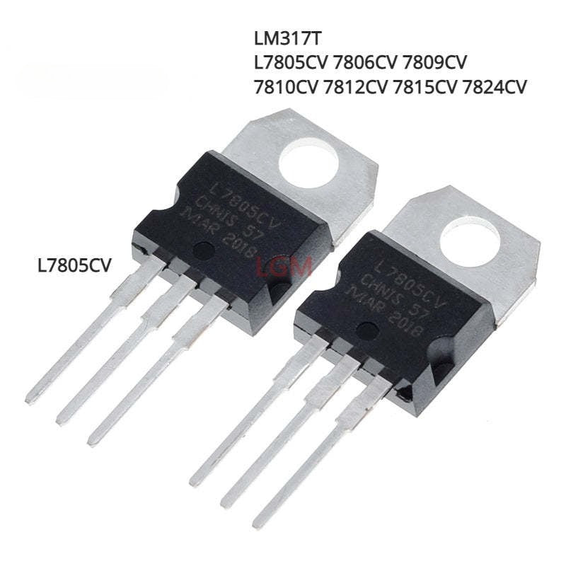 10Pcs Transistor LM317T L7805CV 7806CV 7809CV 7810CV 7812CV 7815CV 7824CV TO-220 New and Original IC