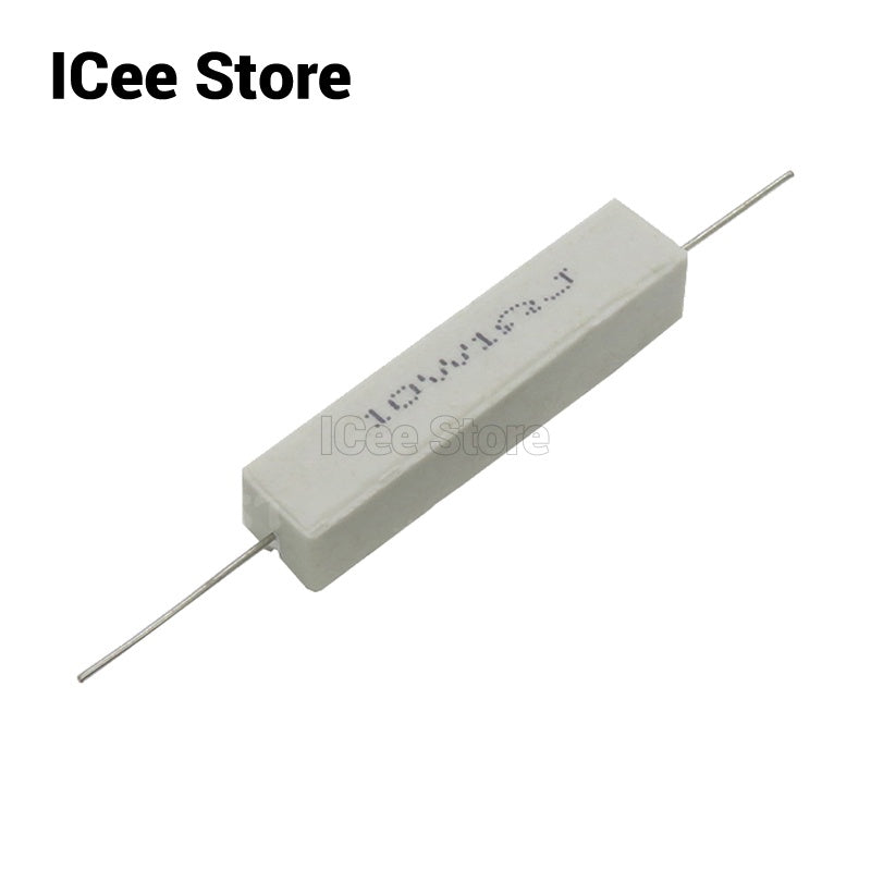 5Pcs 10W Cement Resistor 0.1R-10K 0.5R 1R 2R 3R 5R 8R 10R 15R 20R 25R 30R 47R 50R 100R 1K 3K 10K Ohm Power Resistor
