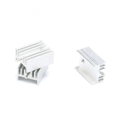 10Pcs 21*15*10mm Heatsink TO-220 Heat Sink for Transistor MOS Tube Radiator Cooler Cooling Fin Aluminum 21x15x10mm Metal Slotting Transistor PBC IC