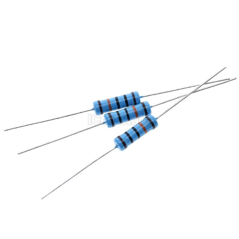 20Pcs 2W Metal Film Resistors 1% 10R-1M 10R 22R 47R 100R 1K 10K 100K 1M 4.7K 5.1K 1M