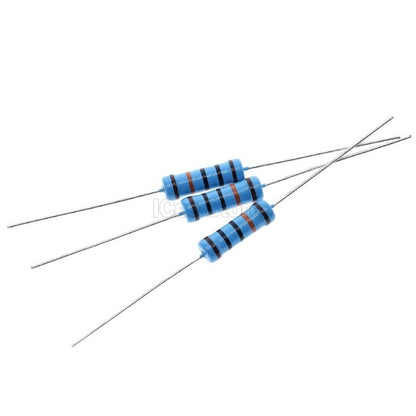 20Pcs 2W Metal Film Resistors 1% 10R-1M 10R 22R 47R 100R 1K 10K 100K 1M 4.7K 5.1K 1M