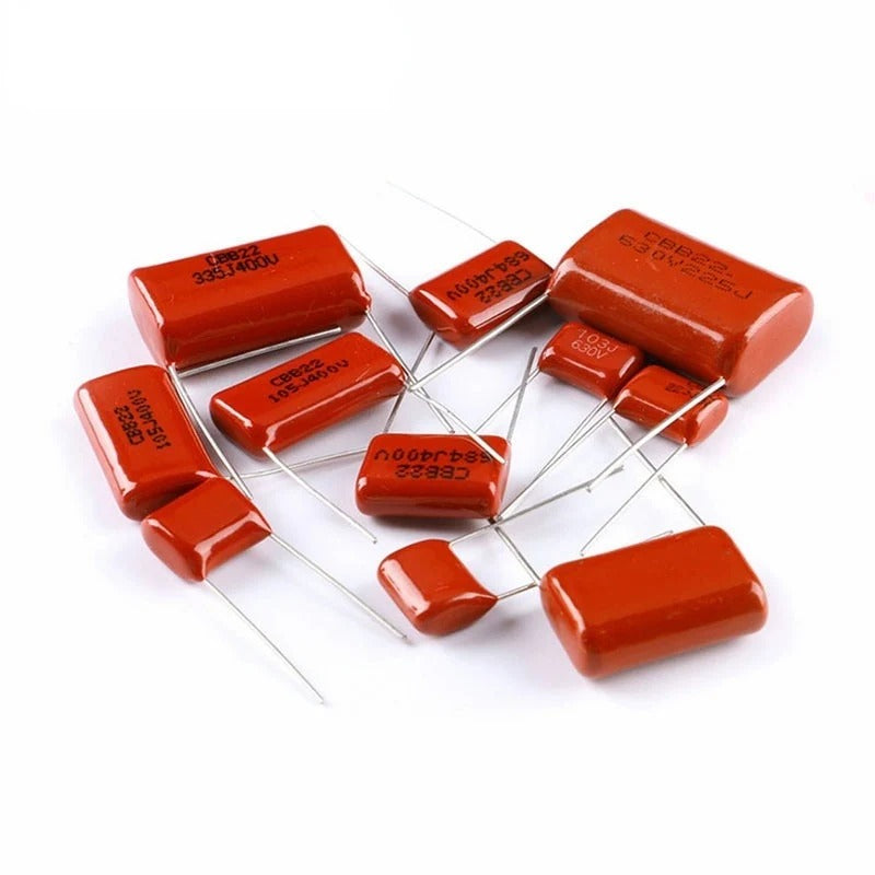 10Pcs CBB Capacitor 1uF-470nF 63V 100V 250V 400V 630V 0.1uf 100nf 105 2.2uf CBB Polypropylene Film Capacitor
