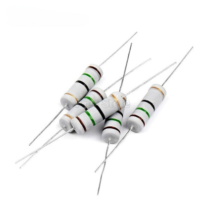 100Pcs Carbon Film Resistor 3W 5W 5% 1R-1M 1R 10R 22R 47R 51R 100R 1K 2K 4.7K 10K 22K 47K 100K