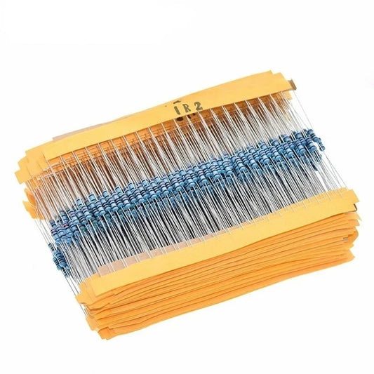600Pcs 300Pcs 1/4W Metal Film Resistor Assorted Kit Set 1% 100R 1K 47K 10K 100K 4K7 Ohm