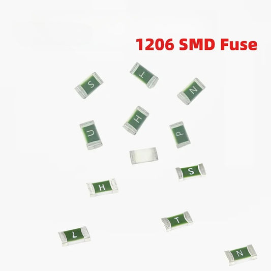 20Pcs 1206 SMD Fuse 24V 32V 63V 72V Disposable fuse 500mA-30A 1A/1.5A/2A/3A/4A/5A/7A/8A/10A/15A/20A/25A Restore Fuse