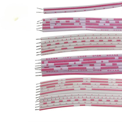 5Pcs XH2.54 Connector Cable Terminal Wire Pitch 2.54mm Single/Double Head Plug Line length 10/20CM Red and white Flat Cable 2P-12Pin