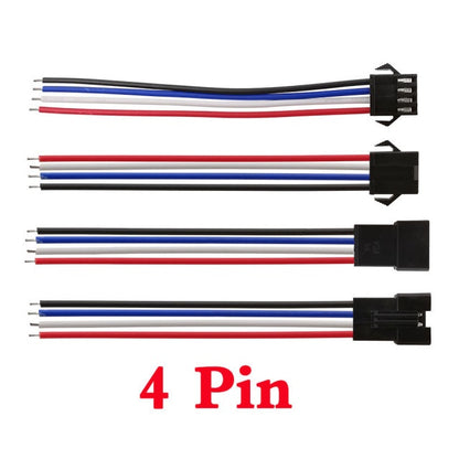 10Pairs JST SM  2.54MM Plug 24AWG Male To Female Wire Connector  Cable Pigtail 2Pin 3Pin 4Pin 5Pin Plug LED Connecting Line