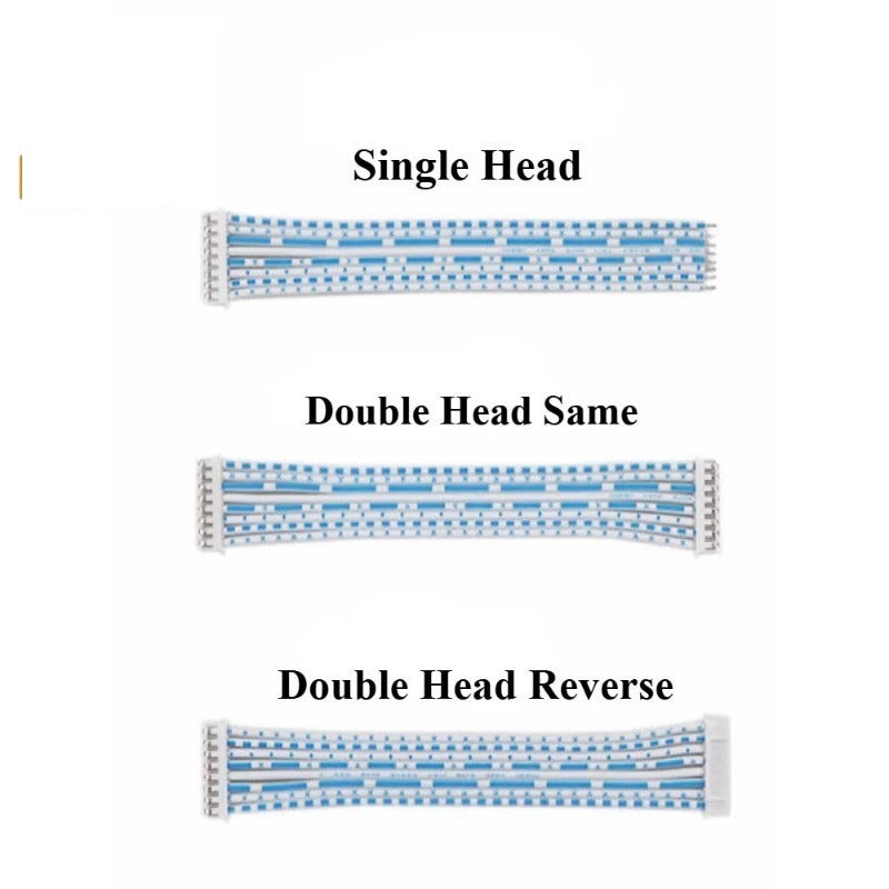 PH2.0mm Pitch 2.0mm blue White Wire Ribbon Cable Single/Double Head Same Direction/Reverse Line length 20cm 2/3/4/5/6 Pin