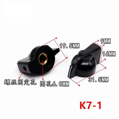 Band Switch Knob Cap K7-1 K7-2 Potentiometer Knob Cap Copper Core Circular Hole 6MM