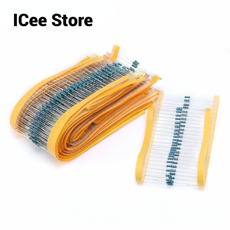 600Pcs 300Pcs 1/4W Metal Film Resistor Assorted Kit Set 1% 100R 1K 47K 10K 100K 4K7 Ohm