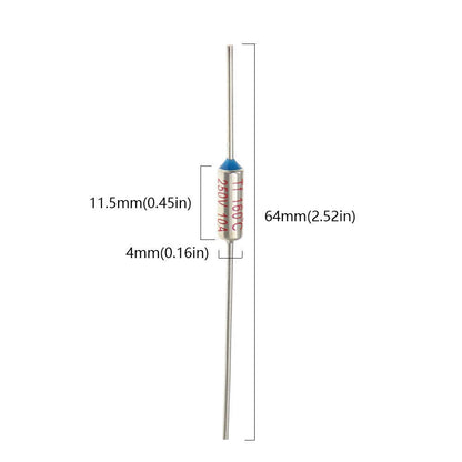 5Pcs Temperature RY 10A 15A 250V Tf Thermal Fuse 65C 85C 100C 105C 110C 120C 130C 152C 165C 172C 185C 192C 200C 216C 240C 280C 300C