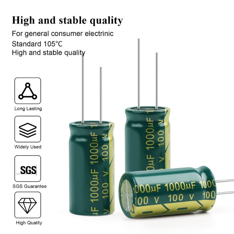 Aluminum Electrolytic Capacitor 100V High Frequency Low ESR 100V 10UF 22UF 47UF 100UF 220UF 330UF 470UF