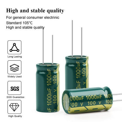 Aluminum Electrolytic Capacitor 100V High Frequency Low ESR 100V 10UF 22UF 47UF 100UF 220UF 330UF 470UF