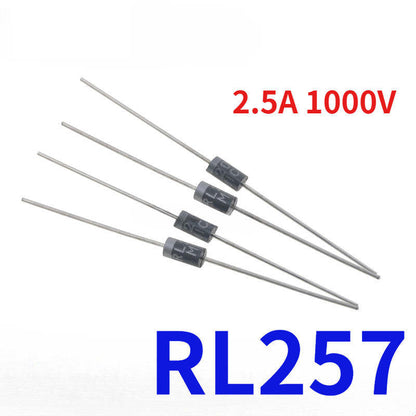 100pcs RL257 DO-15 Ultrafast Recovery Rectifier Diode 2.5A 1000V
