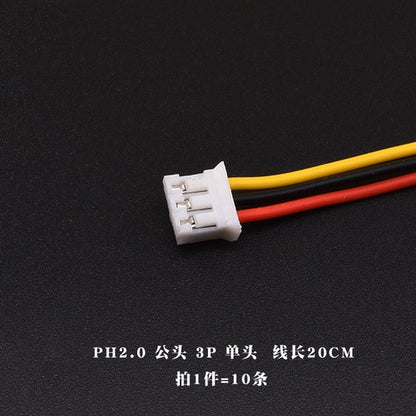 10Pcs Micro JST PH 2.0mm Pitch Male Female Socket Wire Cable Connector 2P-6Pin PH2.0 Plug Jack Terminal Cables 26AWG 20CM