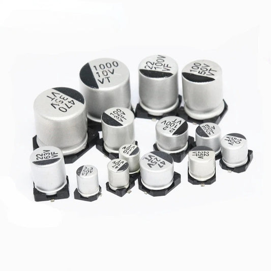 20Pcs SMD Capacitor 50V 1UF 4.7UF 10UF 22UF 33UF 47UF 100UF 220UF Aluminum Electrolytic Capacitor