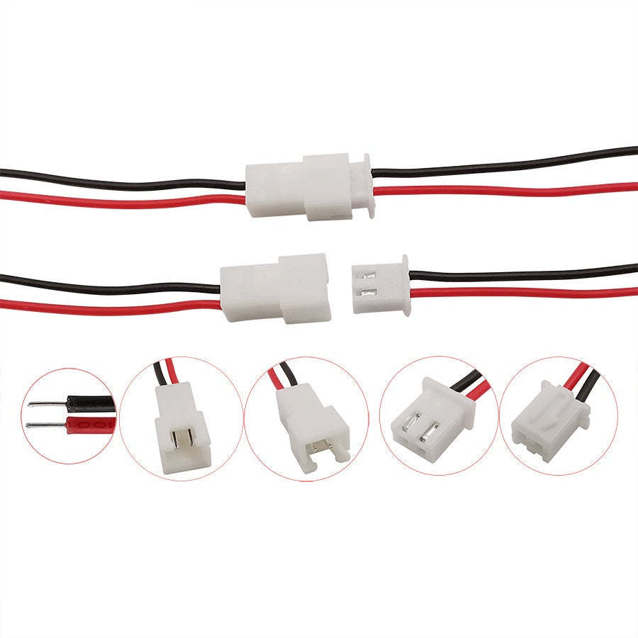 5Pair JST XH 2.54 2P 3P 4P 5P 6PIN Male Female Plug Connector 2.54mm Pitch 26AWG with Wire Cable 200mm Battery Charging Cable