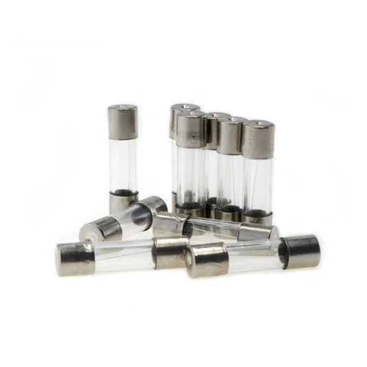 10Pcs 5x20mm 6x30mm Glass Tube Fuse Kit 250V 0.1A 0.2A 0.5A 0.8A 1A 2A 2.5A 3A 4A 5A 6.3A 7A 8A 10A 12A 15A 20A 30A AMP Circuit Fast Blow Fuses