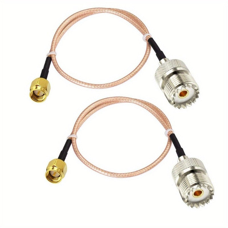Antenna Cable Male To UHF SO-239 Female Connectors 15cm 6 Inch for Amplifier
