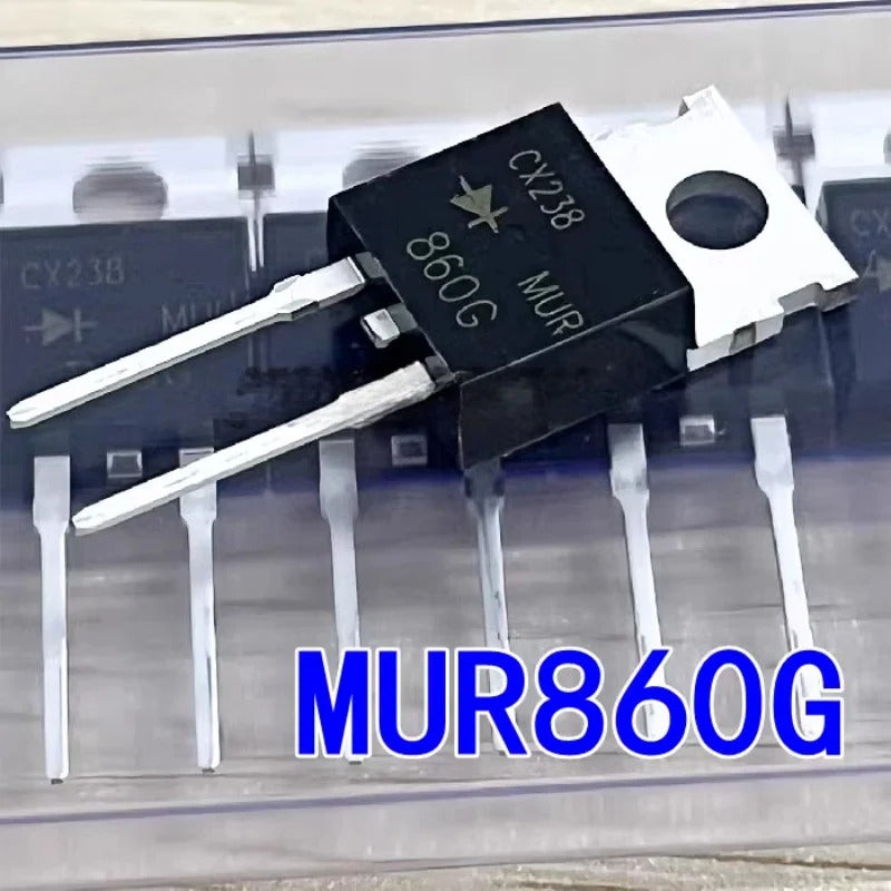 5Pcs Original MUR Series TO-220 Rectifiers MUR860 MUR1520 MUR1560 MUR1620 MUR1640 MUR1660CT 8A-16A 600V-1000V High Voltage Fast Recovery Diodes