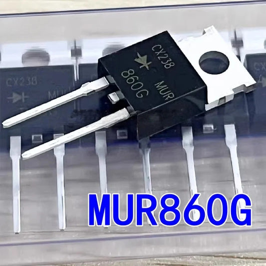 5Pcs Original MUR Series TO-220 Rectifiers MUR860 MUR1520 MUR1560 MUR1620 MUR1640 MUR1660CT 8A-16A 600V-1000V High Voltage Fast Recovery Diodes