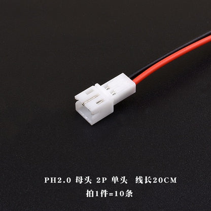 10Pcs Micro JST PH 2.0mm Pitch Male Female Socket Wire Cable Connector 2P-6Pin PH2.0 Plug Jack Terminal Cables 26AWG 20CM