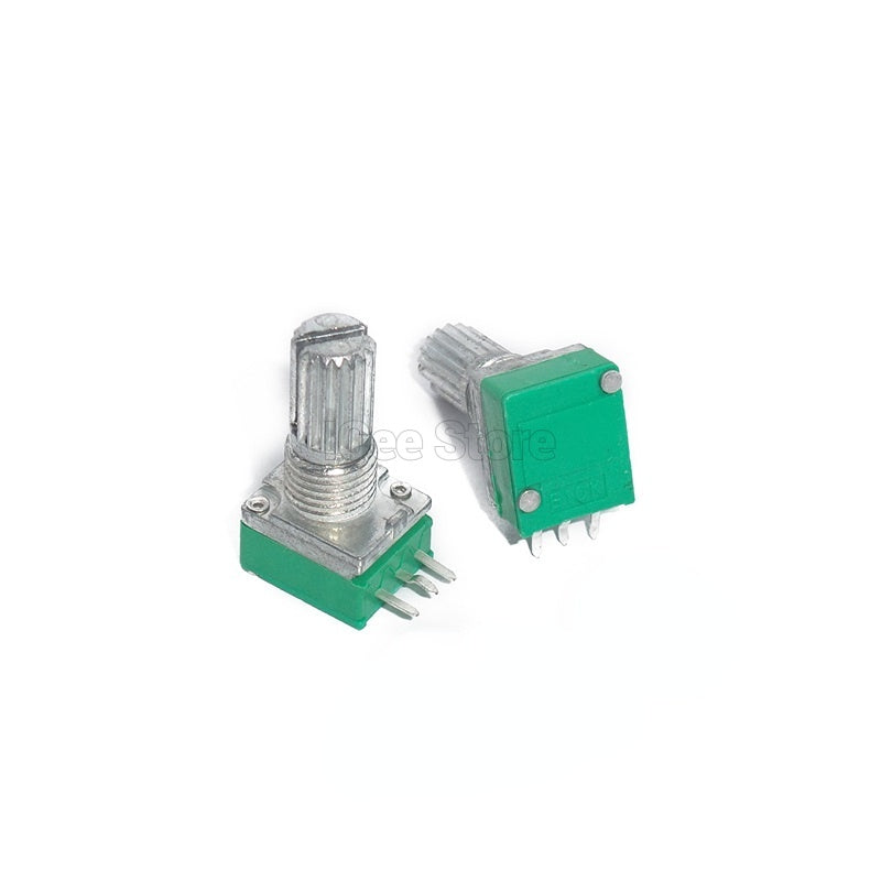 5Pcs RK097 Potentiometer 3Pin 5Pin 6Pin RK097N B5K 5K 10K 20K 50K 100K with Switch Audio Shaft 15mm Amplifier Sealing Potentiometer