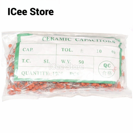 1000Pcs Ceramic Capacitor 50V 100nF 0.1uF 5PF 8PF 10PF 22PF 47PF 50PF 100PF 220PF 470PF 1NF 47NF 101 221 102 103 473 104
