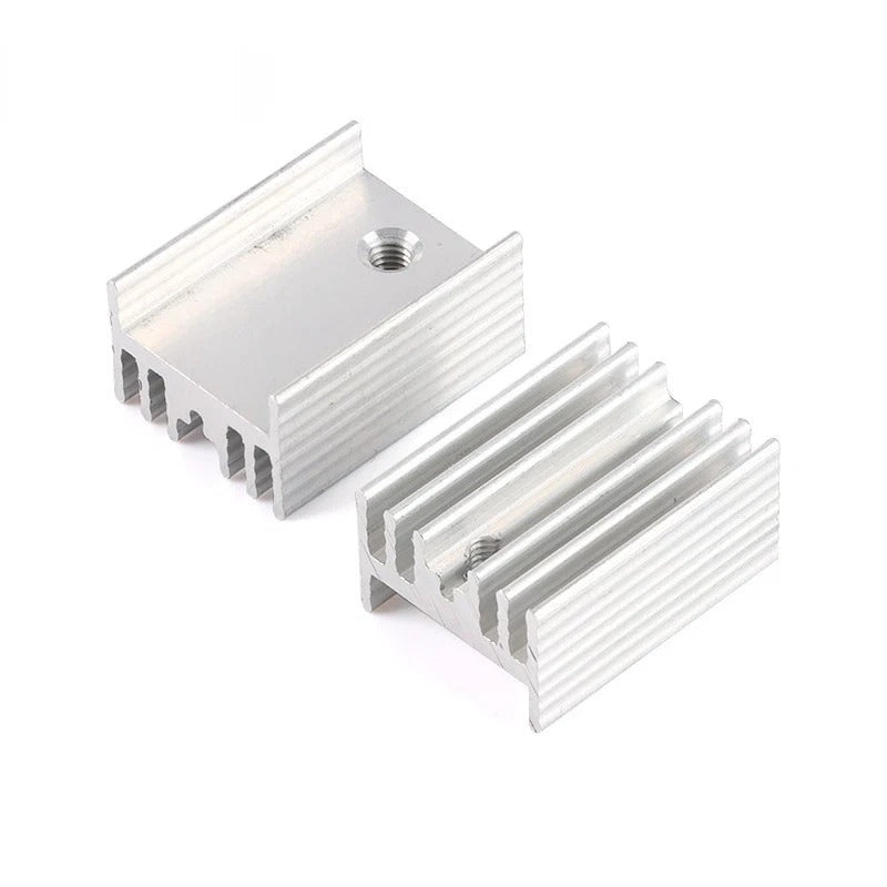 10Pcs 21*15*10mm Heatsink TO-220 Heat Sink for Transistor MOS Tube Radiator Cooler Cooling Fin Aluminum 21x15x10mm Metal Slotting Transistor PBC IC