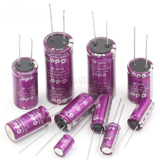 3V Super Capacitor Farad Capacitor 3V 1F 2F 3.3F 5F 7F 10F 15F 18F 20F 30F 50F 60F