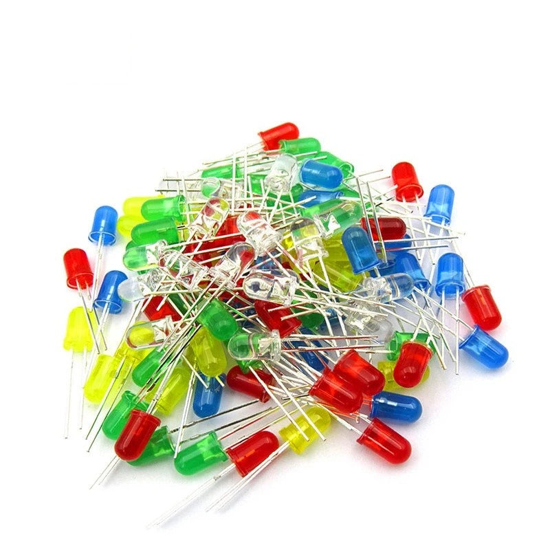 100Pcs 3MM 5MM LED Diode  Electronic Leds Kit Light Emitting Diode White Green Red Blue Yellow F3 F5 Led Diodes
