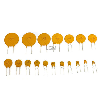 20Pcs PTC Resettable Fuse  Straight Plug 72V/60V RXEF005/010/017/020/025/030/040/050/065/075/090/110/135/160/185/200/250/300/375/500