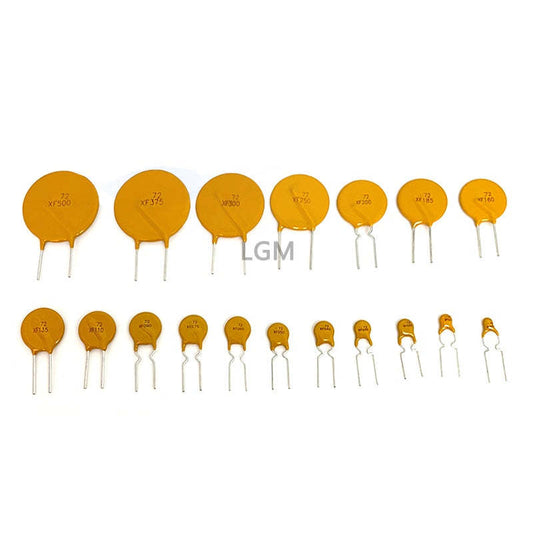 20Pcs PTC Resettable Fuse  Straight Plug 72V/60V RXEF005/010/017/020/025/030/040/050/065/075/090/110/135/160/185/200/250/300/375/500