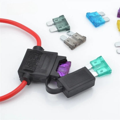 Medium Car Waterproof Fuse Holder Socket 3A 5A 7.5A 10A 15A 20A 25A 30A 35A 40A Auto Motorcycle Motorbike Blade Fuse