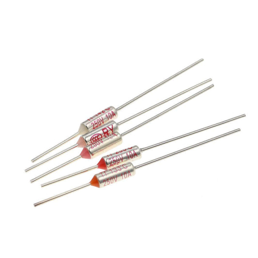 5Pcs Temperature RY 10A 15A 250V Tf Thermal Fuse 65C 85C 100C 105C 110C 120C 130C 152C 165C 172C 185C 192C 200C 216C 240C 280C 300C