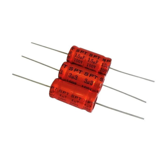 2Pcs Original SPT Capacitor Red Non Polar Capacitor NP 100V 1.5UF 2.2UF 3.3UF 4.7UF 5.6UF 6.8UF 10UF 12UF 22UF 33UF 47UF