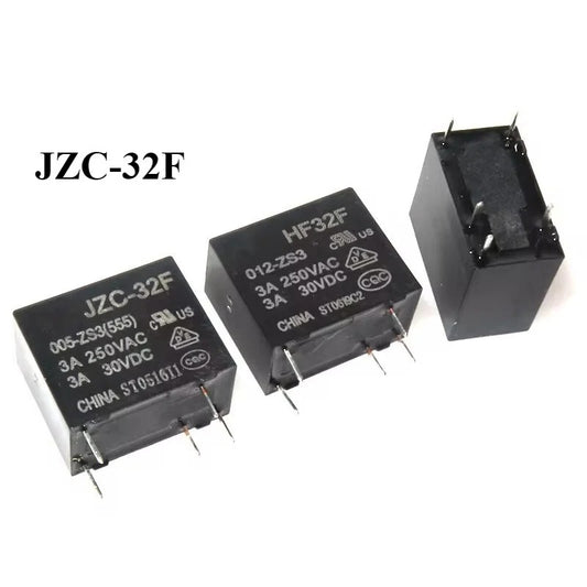 Relay JZC-32F HF32F 005 012 024 -HS HF32F 5V 12V 24V 10A 4PIN 5PIN Relay New and Original