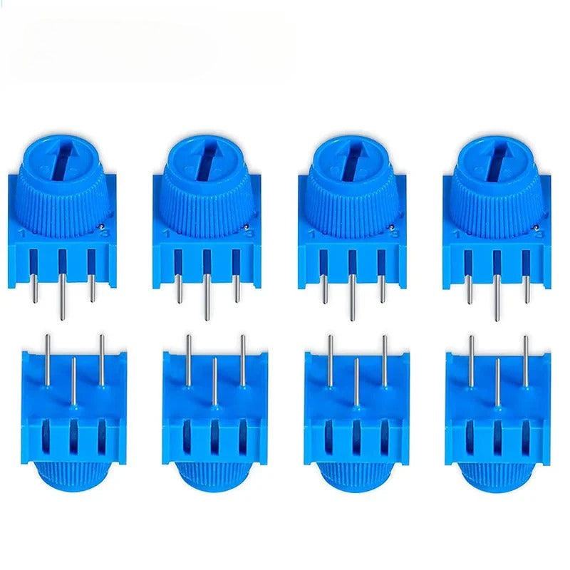 10Pcs 3386 3386P Potentiometer Resistor Single Turn Breadboard Trim Potentiometer with Knob for Arduino Trimpot