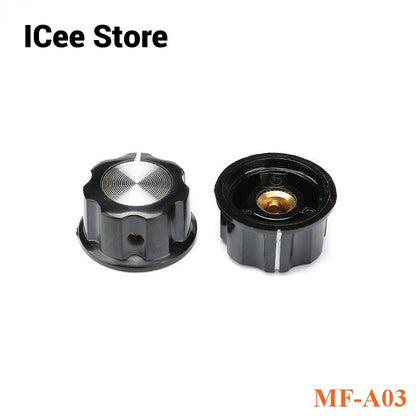 2Pcs Potentiometer Knob Cap MF-A01 MF-A02 MF-A03 MF-A04 MF-A05 Rotary Switch Knobs Caps 6mm for RV24 3590S WHT118 WXD3