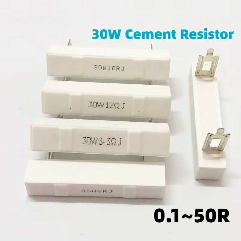 30W cement resistor speaker divider stage speaker High Power Ceramic Resistor 0.1R-50R