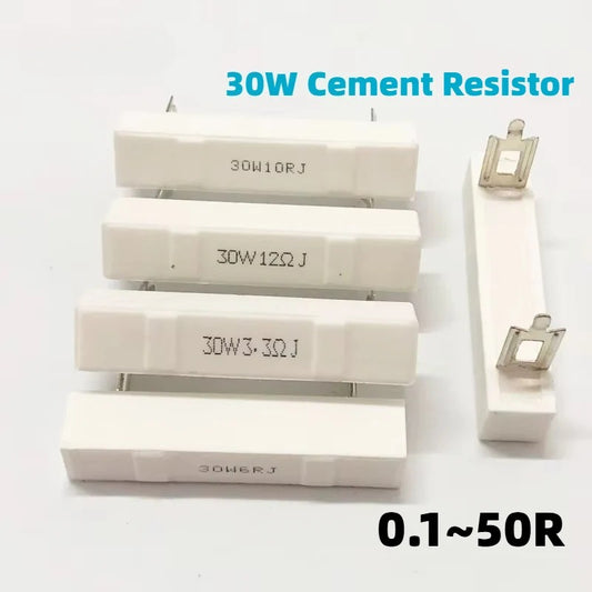 30W cement resistor speaker divider stage speaker High Power Ceramic Resistor 0.1R-50R