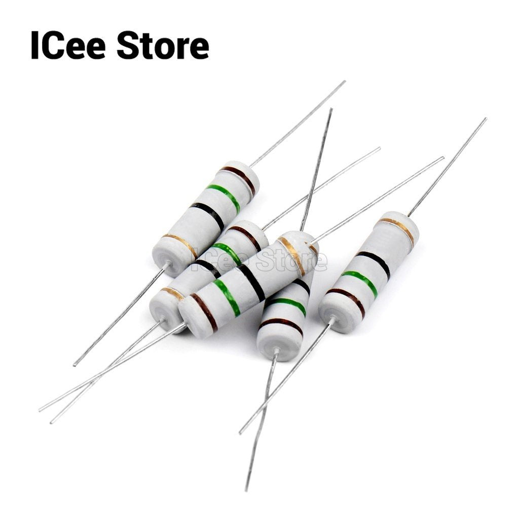 500Pcs Carbon Film Resistor 1W 2W 5% 1R-1M 1R 10R 22R 47R 51R 100R 1K 2K 4.7K 10K 22K 47K 100K