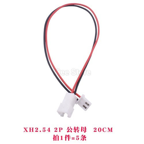 5Pcs XH2.54 Wire Double-end  2Pin 3PIn 4Pin 5Pin 6Pin Pitch 2.54mm Wire Cable 2M Length 26AWG Connector XH Plug  Male-Female