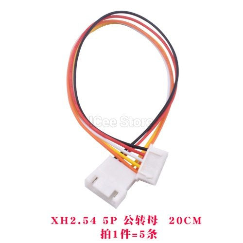 5Pcs XH2.54 Wire Double-end  2Pin 3PIn 4Pin 5Pin 6Pin Pitch 2.54mm Wire Cable 2M Length 26AWG Connector XH Plug  Male-Female