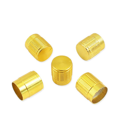 10Pcs/5Pcs Potentiometer Knobs Caps Black Silver Gold Diameter 15x17mm Hole 6mm Knurled Shaft Potentiometer Control Knob Aluminum Switch Knob