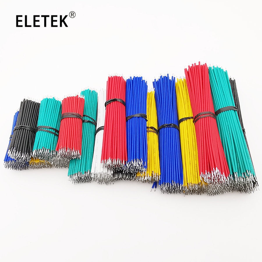 100Pcs 24AWG Breadboard Jumper Cable Wire Tin-Plated PCB Solder Cable Flexible Two Ends PVC Electronic Wire 5-20CM for Arduino